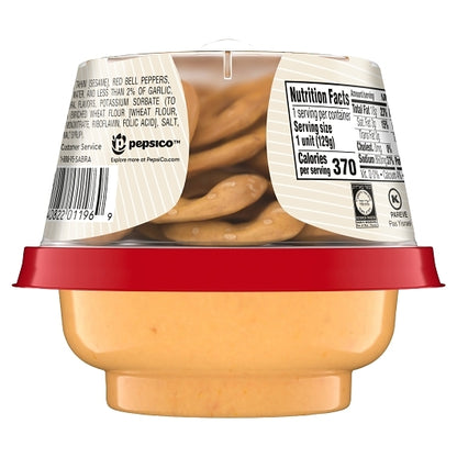 Sabra Red Pepper Hummus with Pretzel, 12 x 4.56 oz Case - Popcorn, Pretzels & Snack Mix