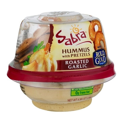 Sabra Garlic Hummus with Pretzels, 12 x 4.56 oz Case - DOT product image 4