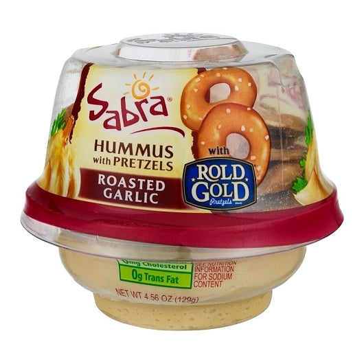 Sabra Garlic Hummus with Pretzels, 12 x 4.56 oz Case - DOT product image 7