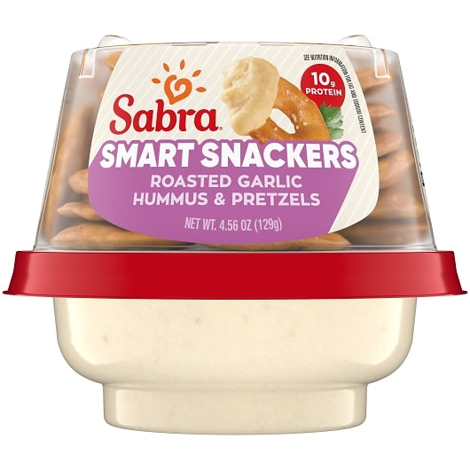 Sabra Garlic Hummus with Pretzels, 12 x 4.56 oz Case - DOT product image 3