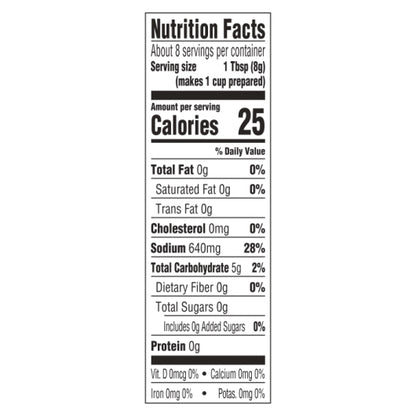 Lipton Soup Beefy Onion, 12 x 2.6 fl oz Case - Nutrition facts label