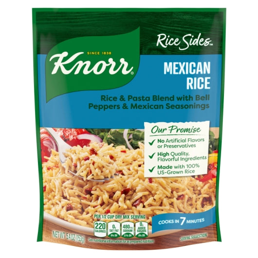 Knorr Mexican Flavored Rice & Pasta Side Meal, 8 x 5.4 oz Case - Pantry Ingredients