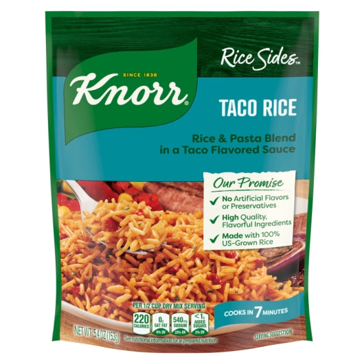 Knorr Taco Flavored Rice & Pasta Side Meal, 8 x 5.6 oz Case - Pantry Ingredients - image 2