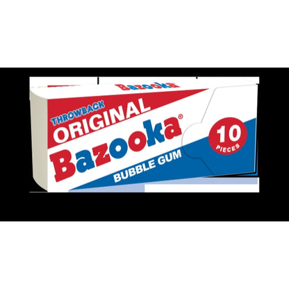 Bazooka Original Bubble Gum Wallet Pack, 12 x 12 x 2.112 oz Case - Candy & Confections