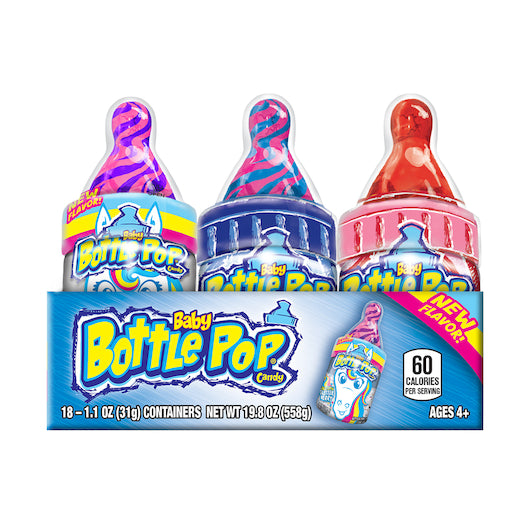 Baby Bottle Pop Candy Lollipop Variety Pack Lollipops, 16 x 18 x 1.1 oz Case - Alternate product angle or state