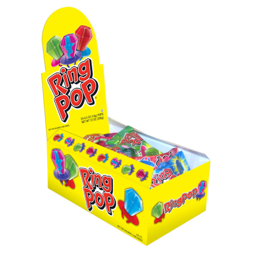 Ring Pop Fruit Variety Pack Fruit Flavored Lollipops Singles, 24 x 24 x 0.5 oz Case - DOT product image 5