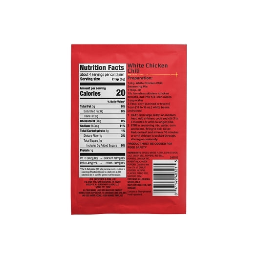 Hormel White Chicken Chili Seasoning, 24 x 0.9 oz Case - Spices Seasonings - image 2