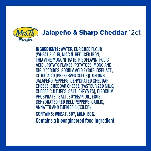 Mrs.Ts Potato Jalapeno Spicy Jalapeno & Sharp Cheddar Pierogies, 12 x 16 oz Case - DOT product image 4