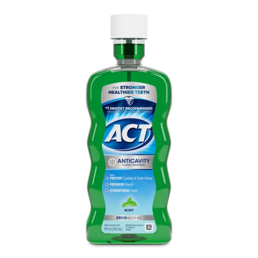 ACT Alcohol Free Mint Mouthwash, 4 x 6 x 18 fl oz Case - Health & Personal Care