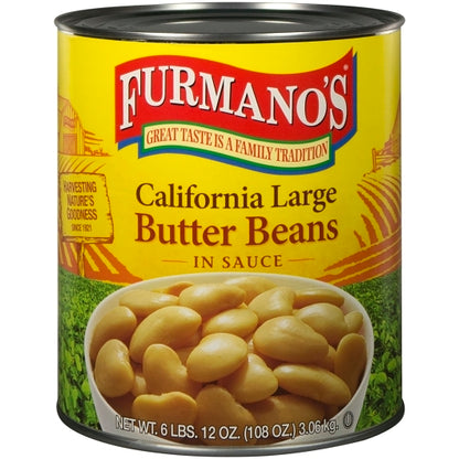 Commodity Canned Fruit Fancy Butterbeans In Sauce, 6 x 108 oz Case - DOT product image 2