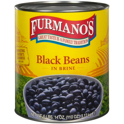 Commodity Canned Fruit Fancy In Brine Black Beans, 6 x 110 oz Case - DOT product image 2
