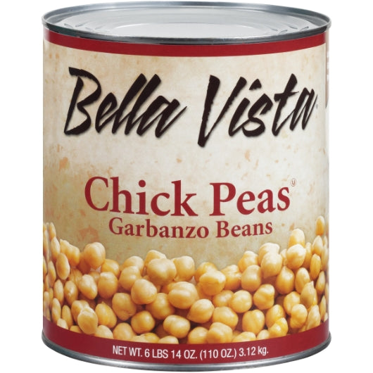 Commodity Canned Fruit Fancy Garbanzo Beans Chickpeas, 6 x 110 oz Case - Beans & Legumes