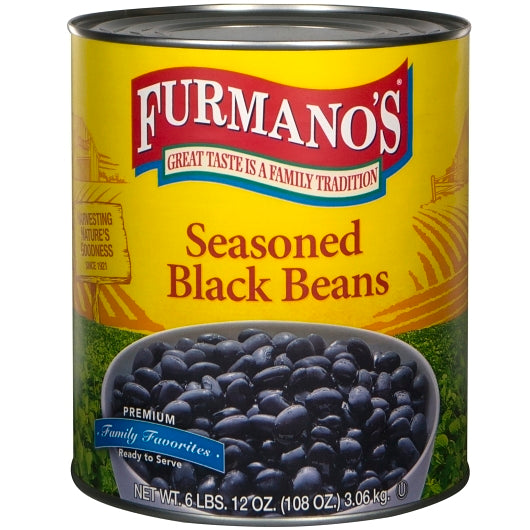 Furmanos Seasoned Black Beans, 6 x 108 oz Case - Beans & Legumes - image 2