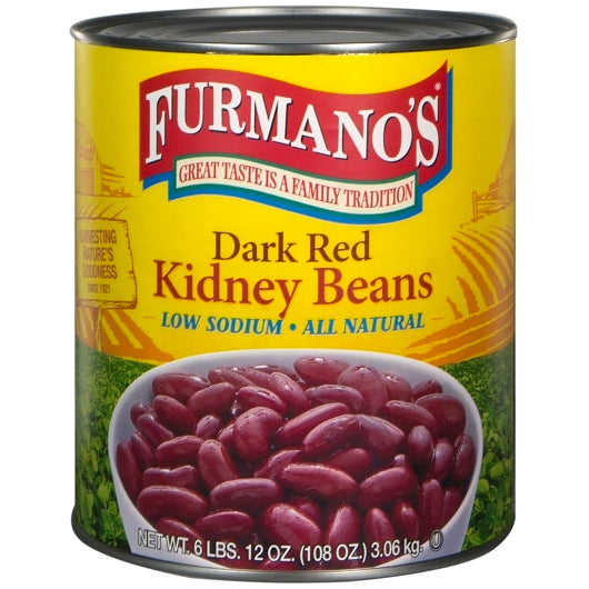 Furmanos Low Sodium Kidney Beans All Natural Dark, 6 x 108 oz Case - Beans & Legumes - image 2