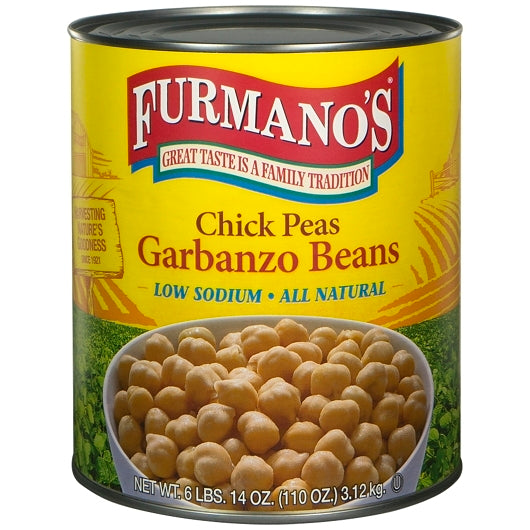 Commodity Canned Fruit Low Sodium All Natural Extra Fancy Chickpeas, 6 x 110 oz Case - DOT product image 2