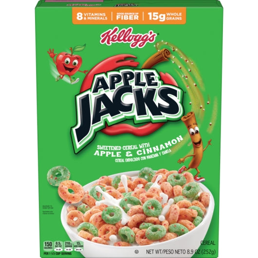 Kellogg's Apple Jacks Original Cereal, 18 x 8.9 oz Case - Breakfast Foods