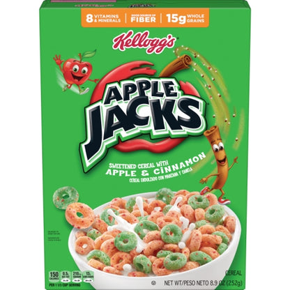 Kellogg's Apple Jacks Original Cereal, 18 x 8.9 oz Case - Breakfast Foods