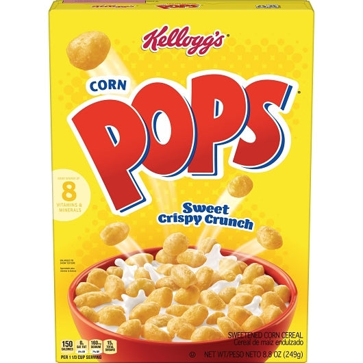 Kellogg's Corn Pops Original Cereal Box, 18 x 8.8 oz Case - Breakfast Foods