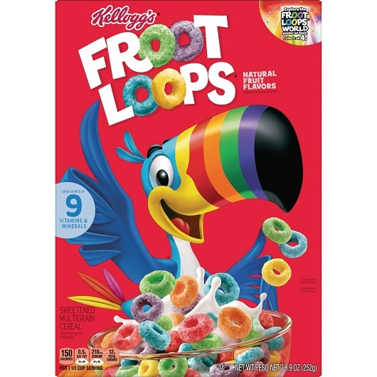 Kellogg's Froot Loops Cereal Original, 18 x 8.9 oz Case - DOT product image 3