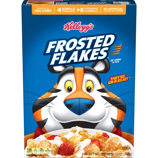 Kellogg's Frosted Flakes Original Cereal, 18 x 12 oz Case - Breakfast Foods