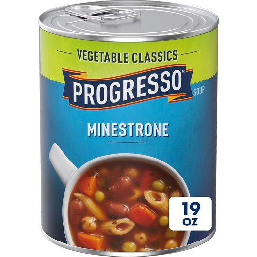 Progresso Vegetable Minestrone Souo, 12 x 19 oz Case - Prepared Foods