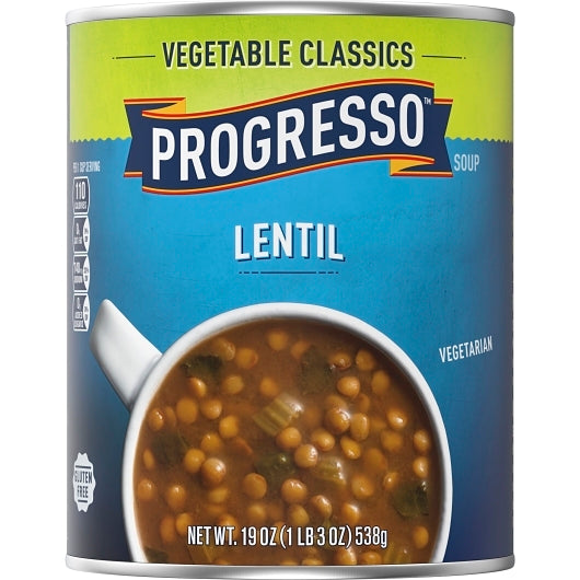 Progresso Vegetable Lentil Soup, 12 x 19 oz Case - DOT product image 5