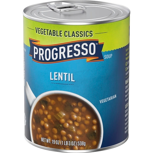 Progresso Vegetable Lentil Soup, 12 x 19 oz Case - DOT product image 8