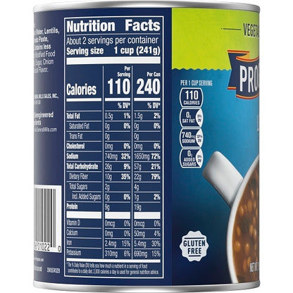 Progresso Vegetable Lentil Soup, 12 x 19 oz Case - DOT product image 7