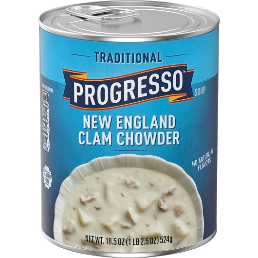 Progresso New England Clam Chowder Soup, 12 x 18.5 oz Case - DOT product image 3