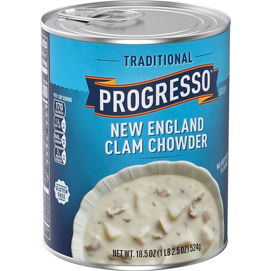 Progresso New England Clam Chowder Soup, 12 x 18.5 oz Case - DOT product image 6