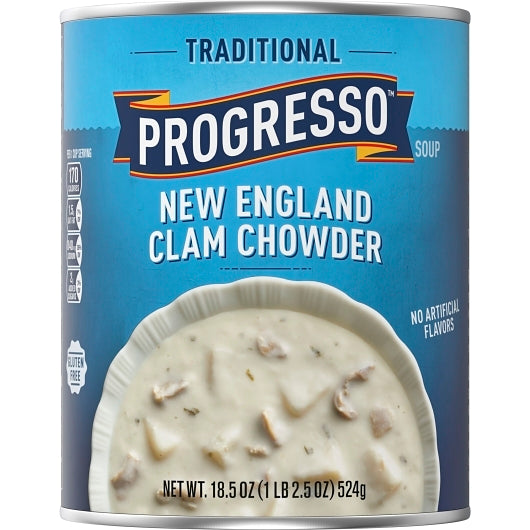Progresso New England Clam Chowder Soup, 12 x 18.5 oz Case - DOT product image 5