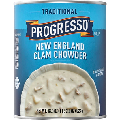 Progresso New England Clam Chowder Soup, 12 x 18.5 oz Case - DOT product image 5