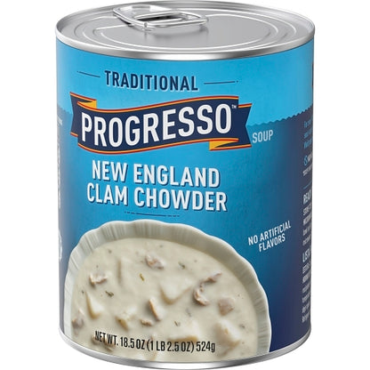 Progresso New England Clam Chowder Soup, 12 x 18.5 oz Case - DOT product image 8