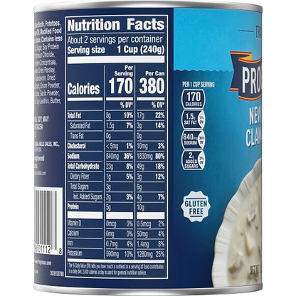 Progresso New England Clam Chowder Soup, 12 x 18.5 oz Case - DOT product image 7