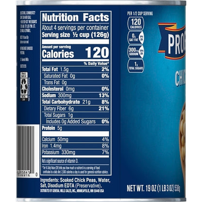 Progresso Chick Peas, 24 x 19 oz Case - DOT product image 7