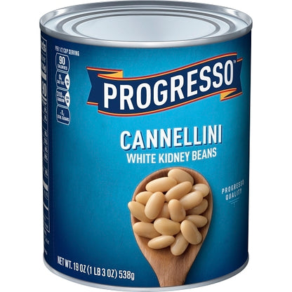 Progresso Cannellini White Kidney Beans, 24 x 19 oz Case - DOT product image 4