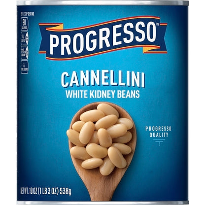 Progresso Cannellini White Kidney Beans, 24 x 19 oz Case - DOT product image 3