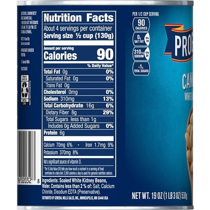 Progresso Cannellini White Kidney Beans, 24 x 19 oz Case - DOT product image 6