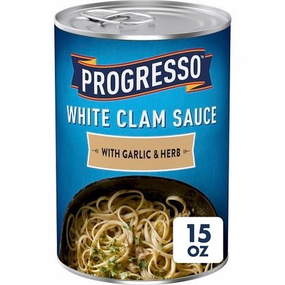 Progresso White Clam with Garlic & Herb Sauce, 12 x 15 oz Case - Condiments & Sauces