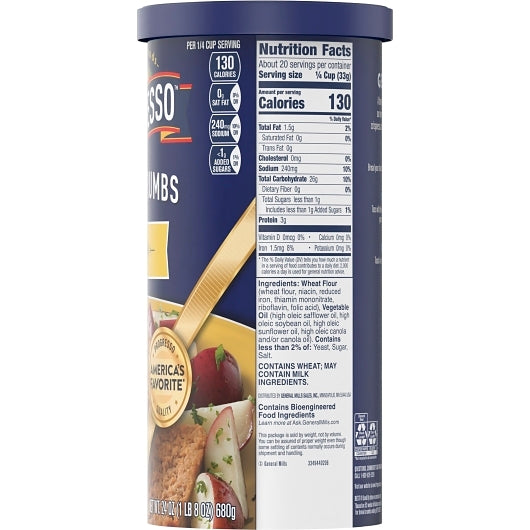 Progresso Plain Bread Crumbs Bulk, 12 x 24 oz Case - DOT product image 8