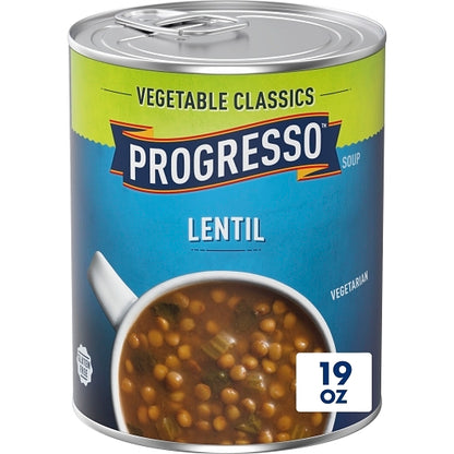 Progresso Vegetable Lentil Soup, 12 x 19 oz Case - DOT product image 2