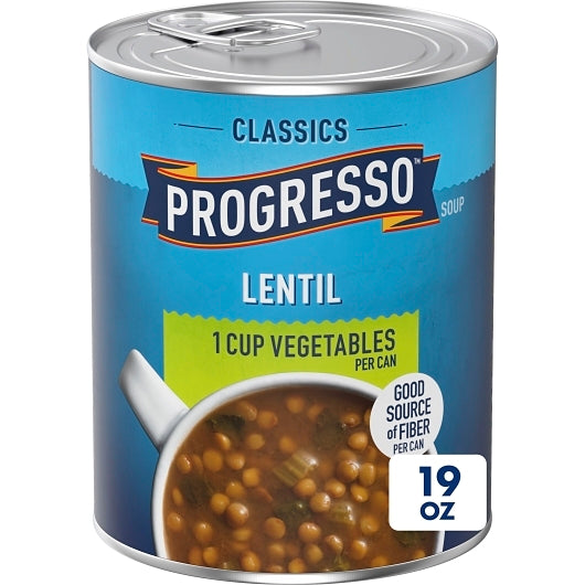 Progresso Vegetable Lentil Soup, 12 x 19 oz Case - GS1 mobile-ready hero image