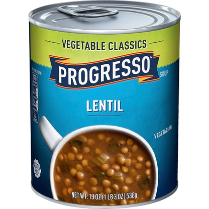 Progresso Vegetable Lentil Soup, 12 x 19 oz Case - DOT product image 4