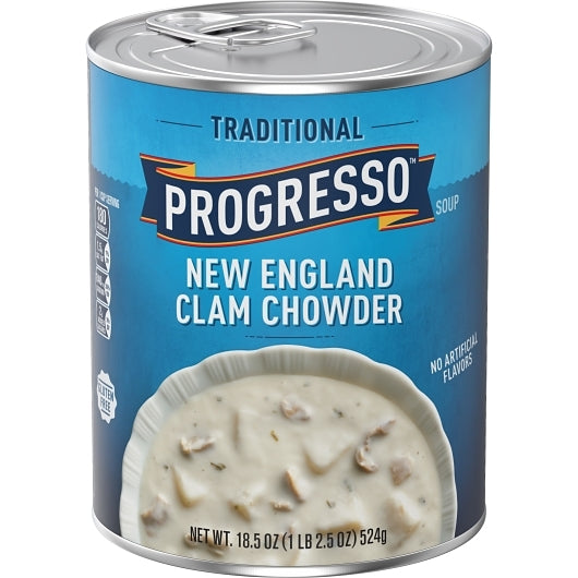 Progresso New England Clam Chowder Soup, 12 x 18.5 oz Case - DOT product image 4