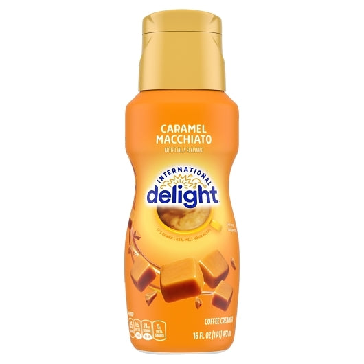 International Delight Carmel Macchiato Coffee Creamer, 6 x 16 fl oz Case - Coffee & Tea