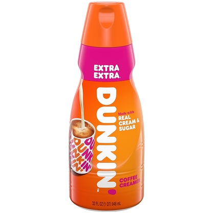 Dunkin Donuts Extra Extra Coffee Creamer, 6 x 32 fl oz Case - DOT product image 2
