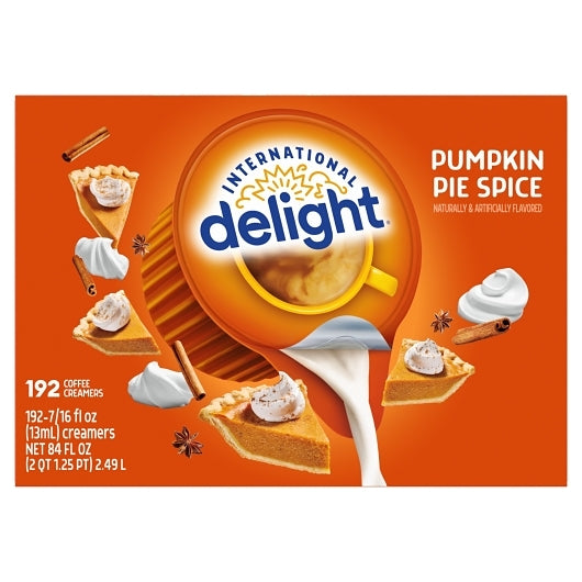 International Delight Limited Edition Seasonal Pumpkin Pie Spice Creamer Single Serve, 1 x 192 x 192 ct Case - Spices
