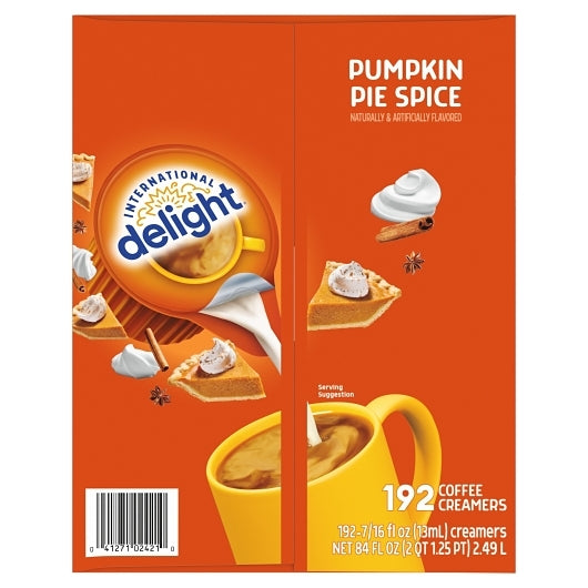 International Delight Limited Edition Seasonal Pumpkin Pie Spice Creamer Single Serve, 1 x 192 x 192 ct Case - DOT product image 4