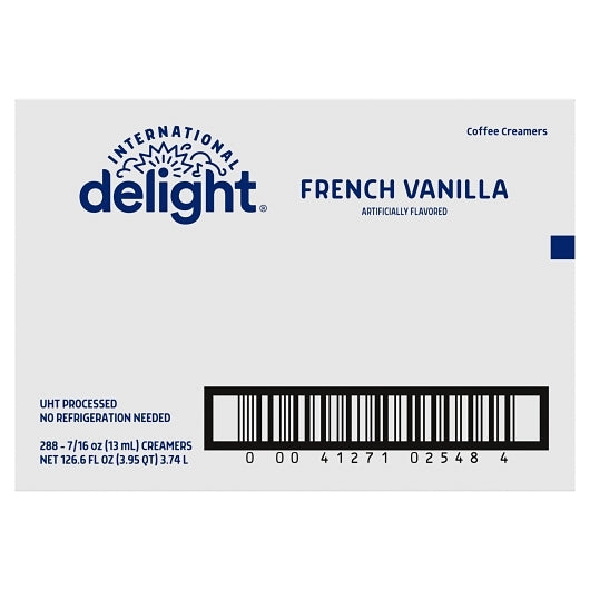 International Delight Gluten Free French Vanilla Creamer Single Serve, 1 x 288 ct Case - Cheese & Dairy