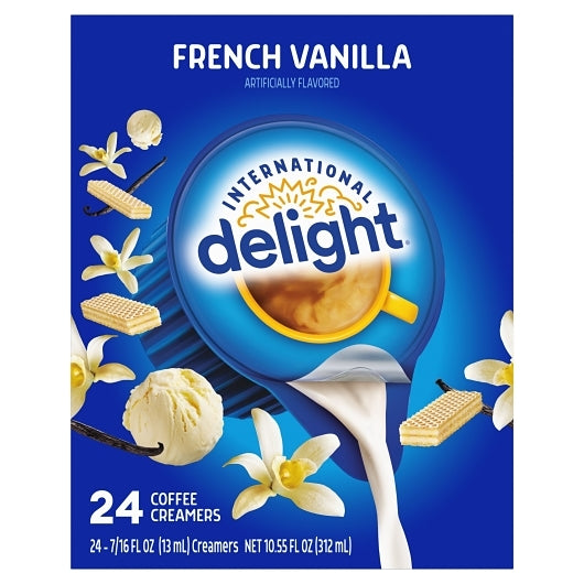 Flavored Liquid Non-Dairy French Vanilla Creamer Single Serve, 6 x 10.56 fl oz Case - Coffee & Tea